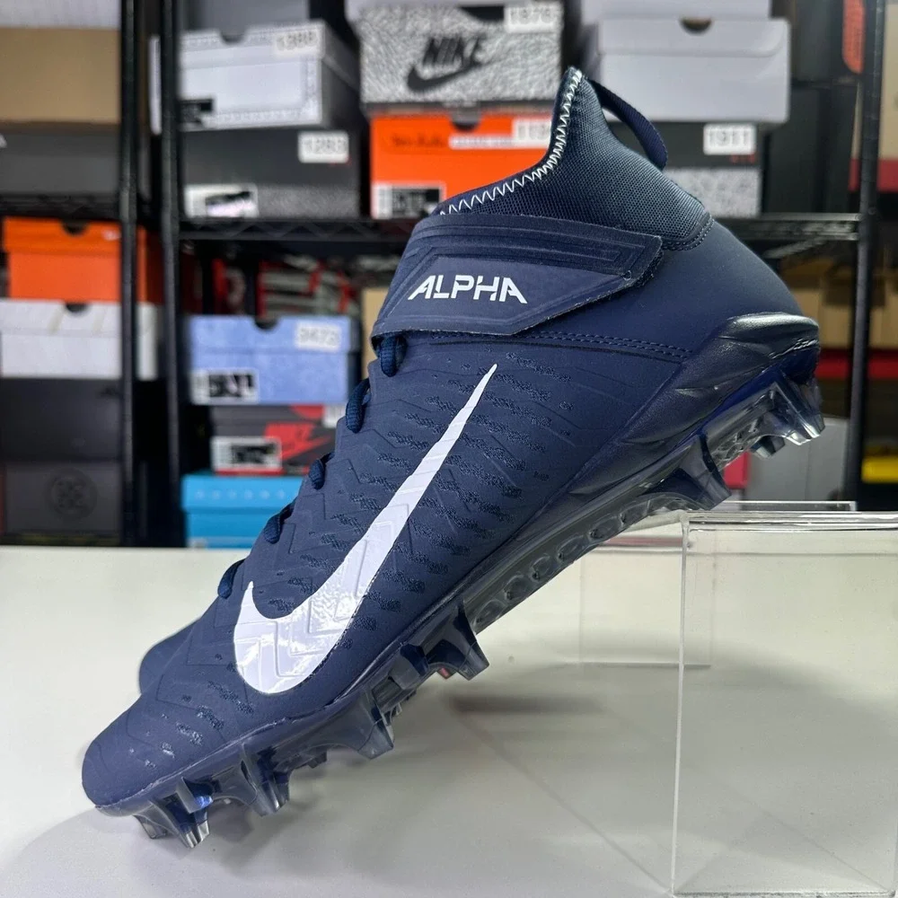 Nike Alpha Menace Pro 2 Football Lineman Cleat College Navy Elite Blue Size 13.5