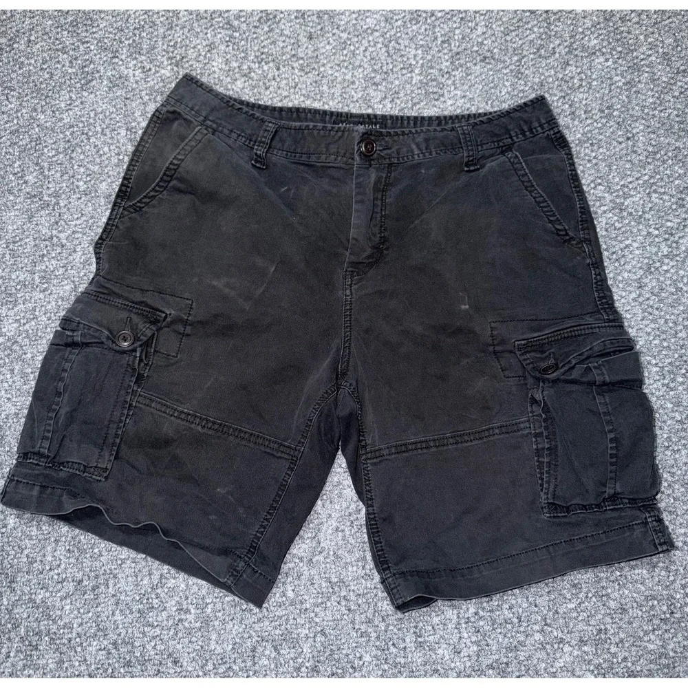 Aeropostale Classic Cotton Stretch‎ Cargo Shorts Black Size 34