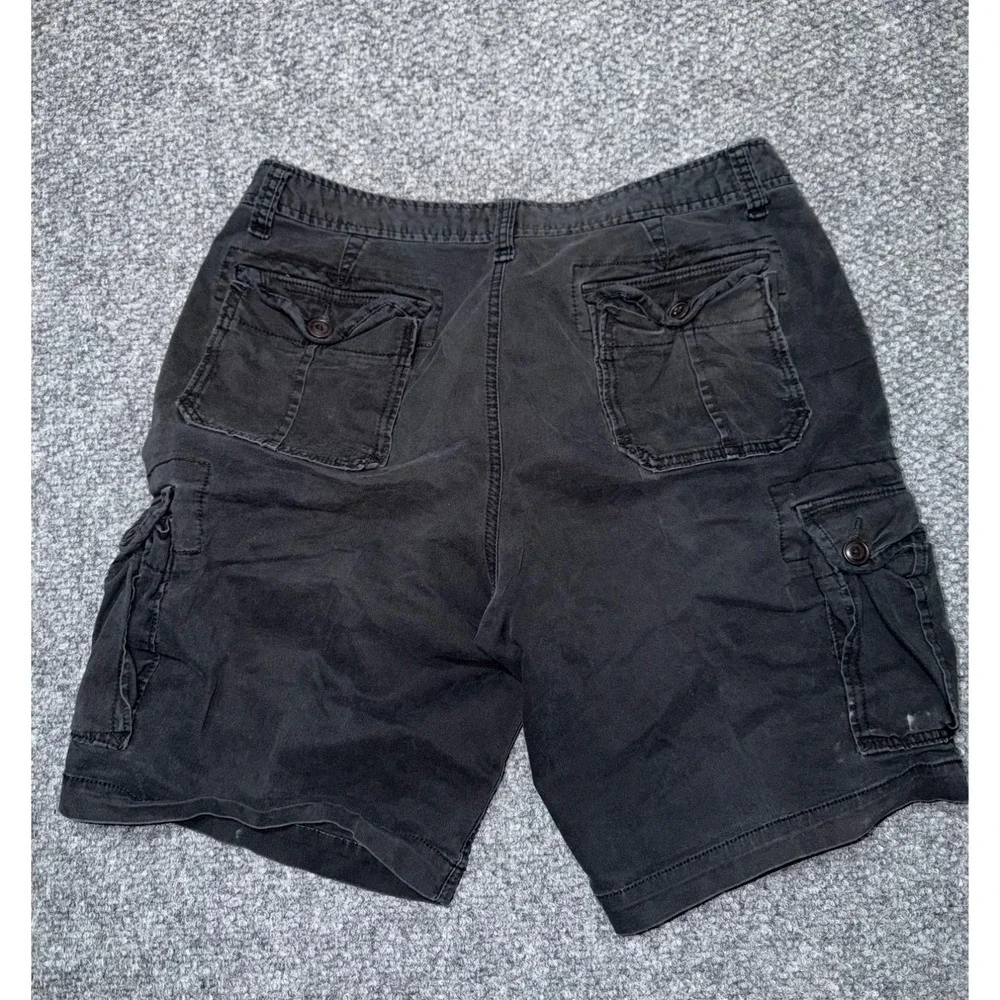 Aeropostale Classic Cotton Stretch‎ Cargo Shorts Black Size 34