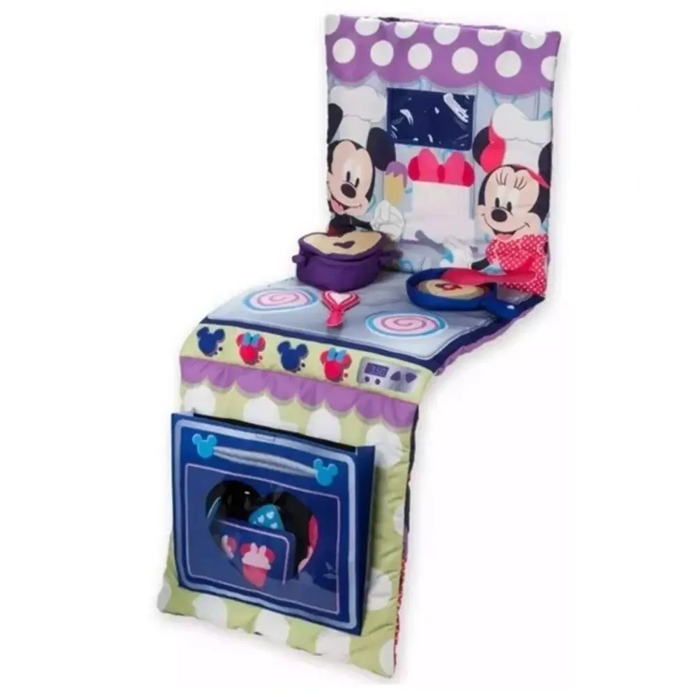 Disney Minnie & Mickey Mouse Fold-Up Kitchen Playmat 11pc Plush Toy Set