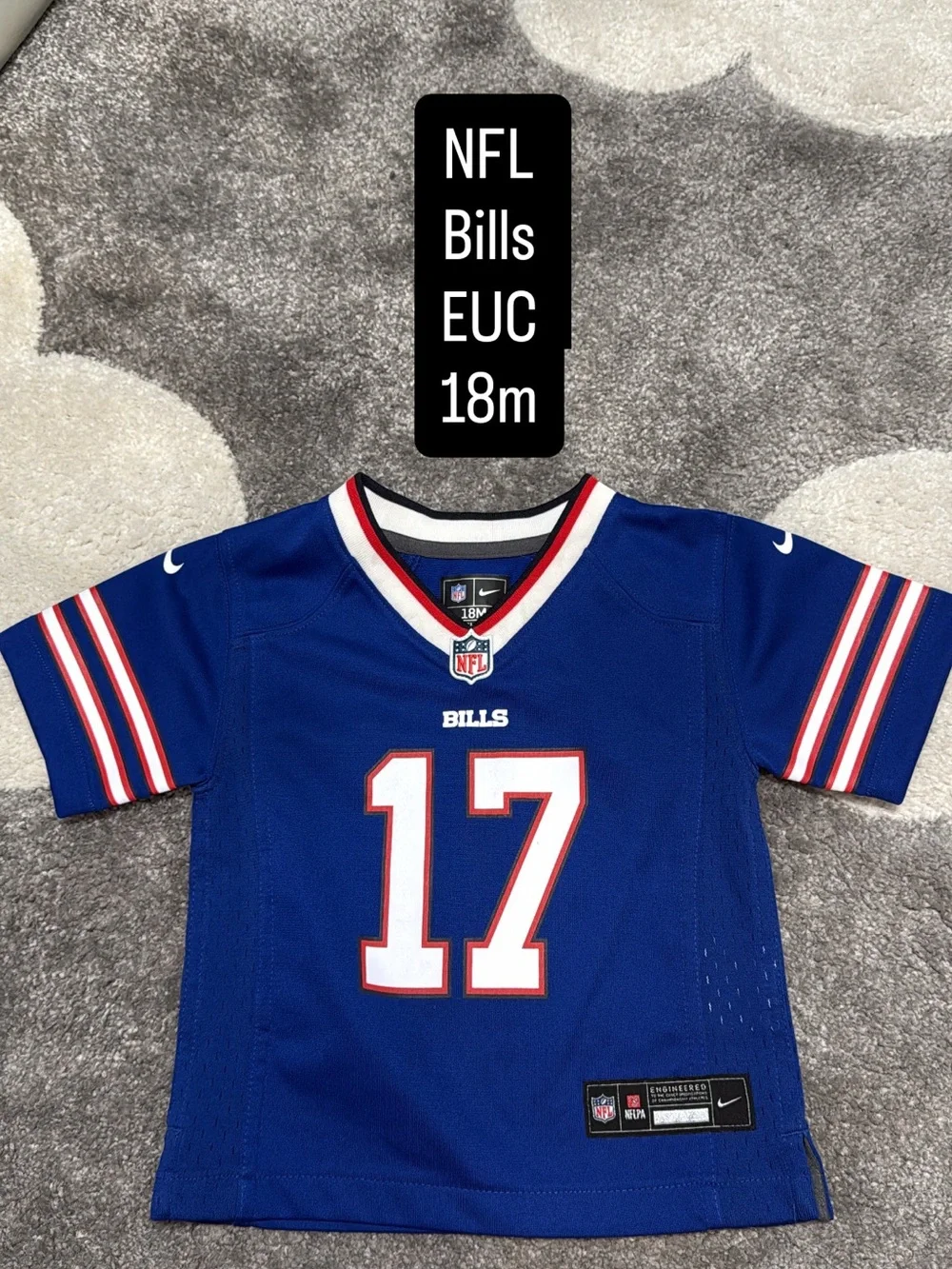 Nike Kids Buffalo Bills Royal Blue #17 Jersey with Red & White Trim