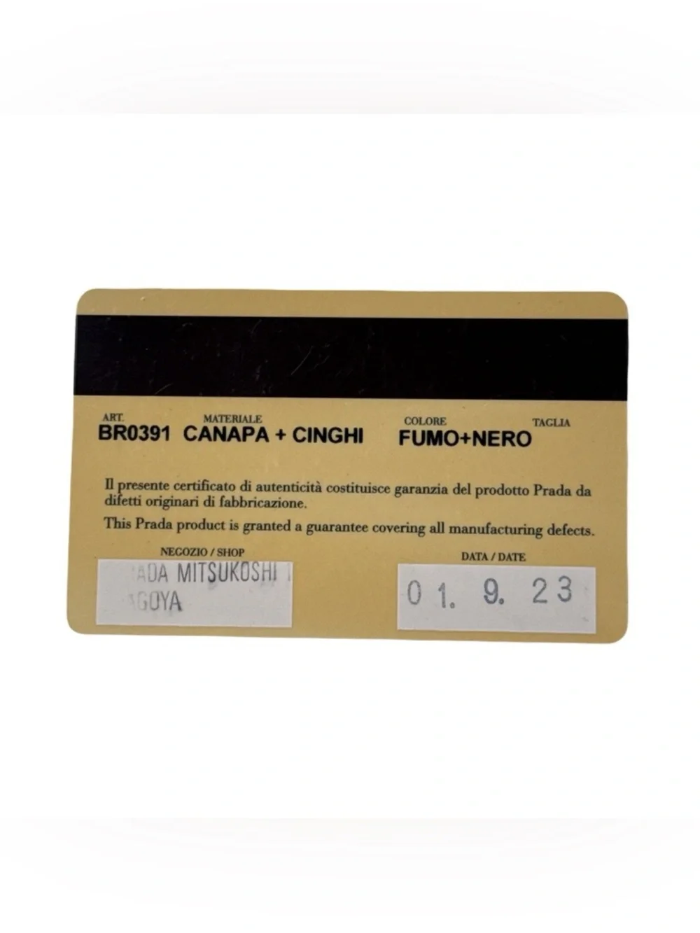 Prada authentic canapa