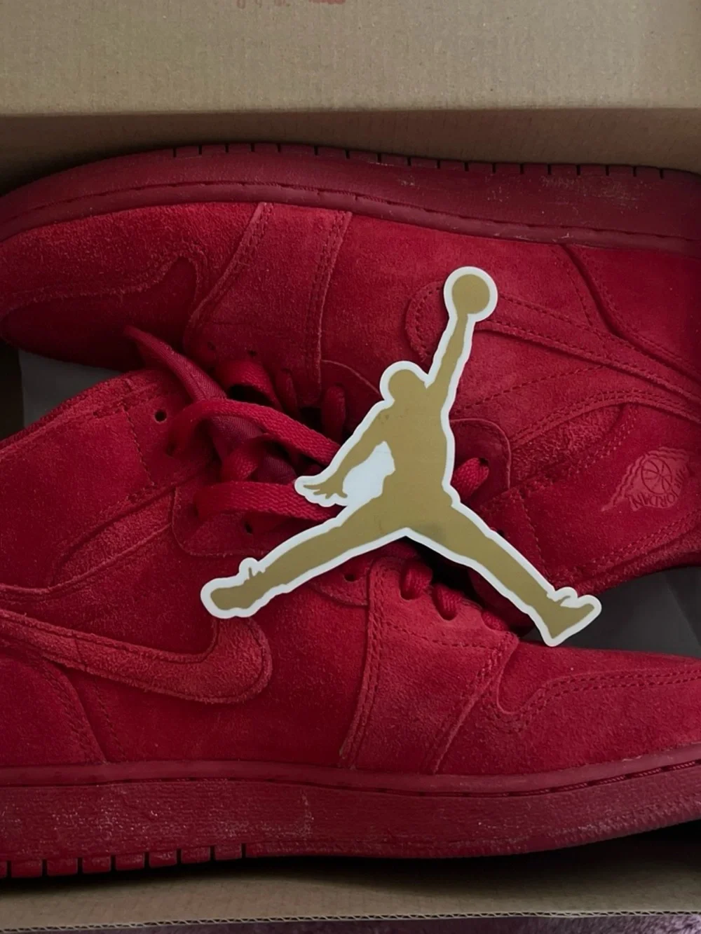 Jordan Low-Top Sneakers in Red Suede