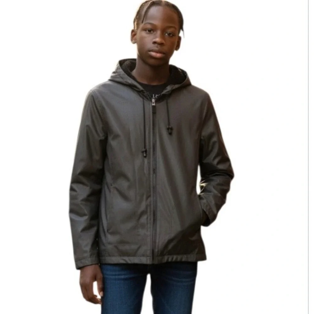 Utex Design Mens Hooded Jacket Zipper Front Drawstring‎ Medium
