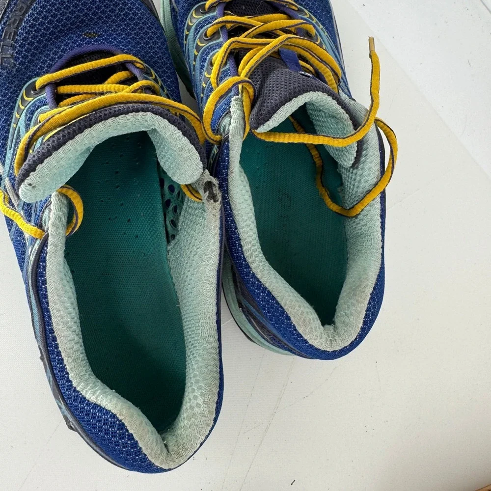 Merrell Ultra Marine Women 8 Blue Yellow J56354 Trail Running Hiking Shoes Sport