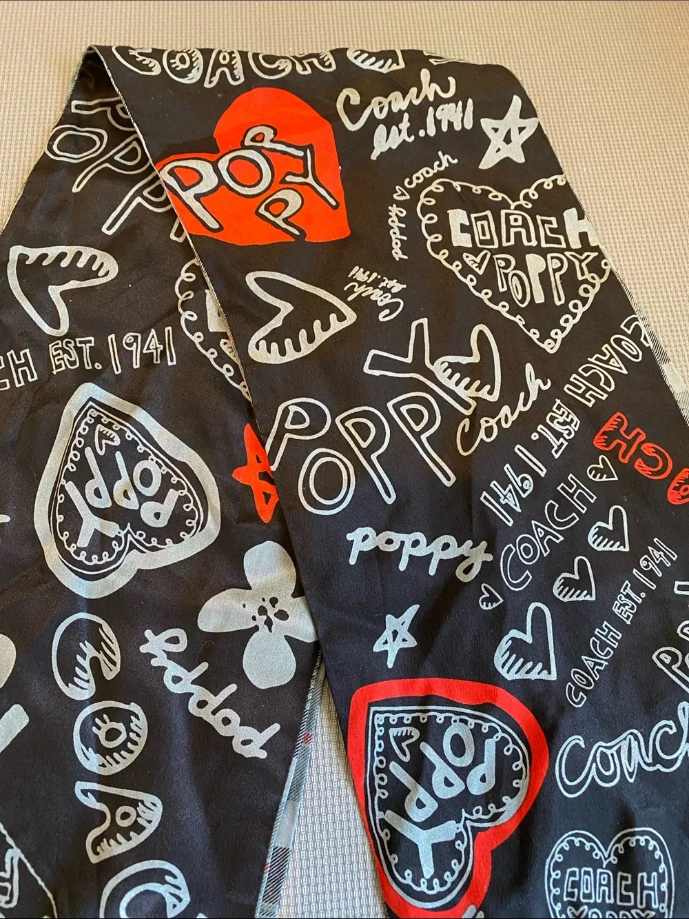 Coach graphic scarf
