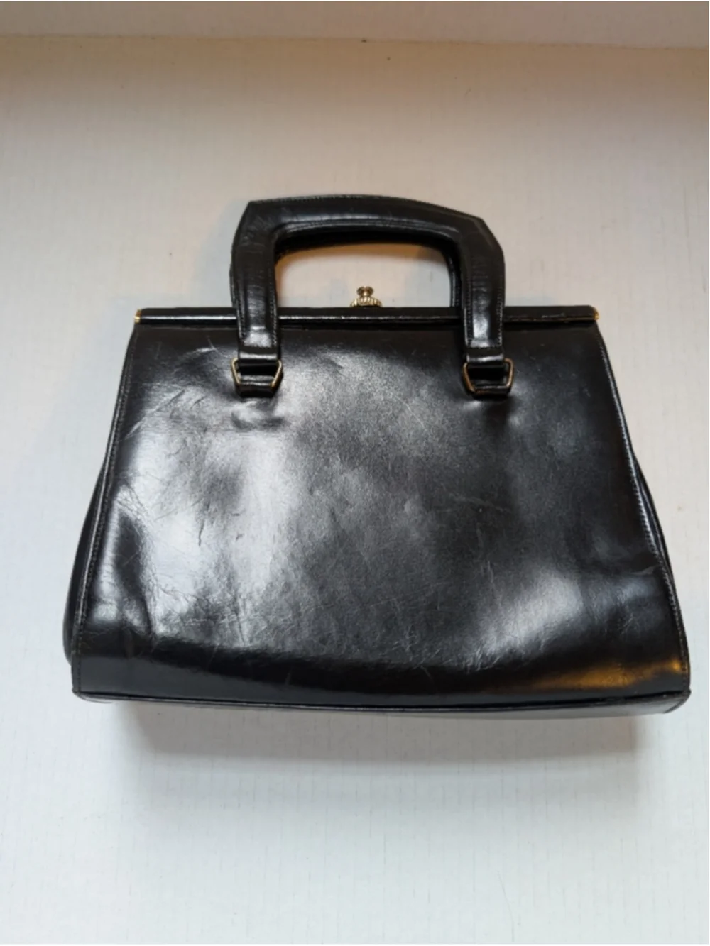 Vintage black leather