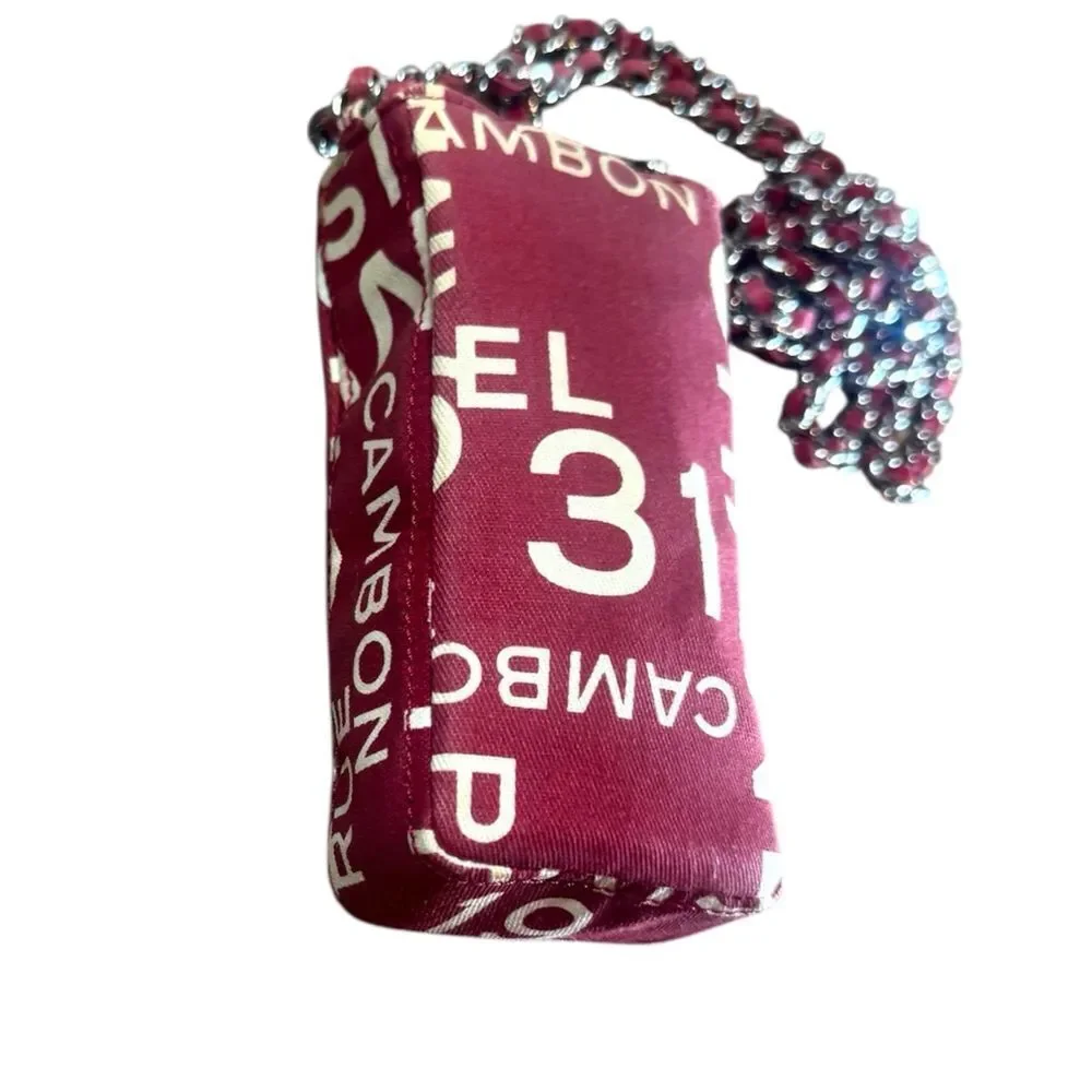 CHANEL Red White Canvas 31 Rue Cambon By The Sea Crossbody Phone
