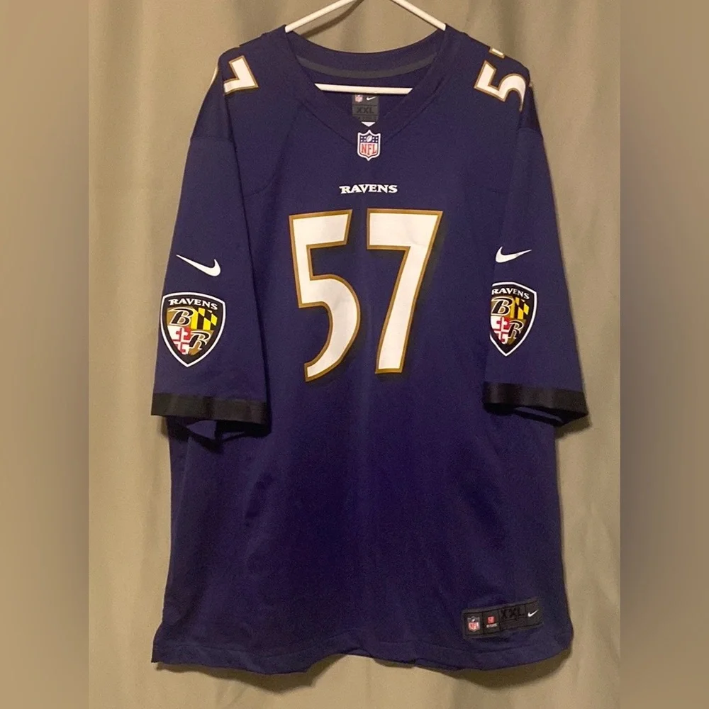 Baltimore Ravens  C J Mosley Nike On Field Purple Football Jersey 57 Mens XXL
