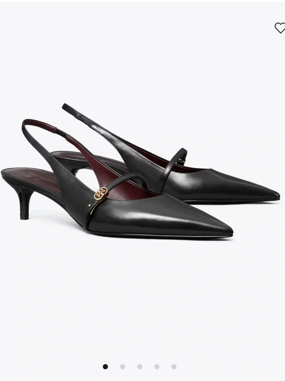 TORY BURCH DOUBLE T BUCKLE MARY JANE SLINGBACK $325 size 10  Perfect Black