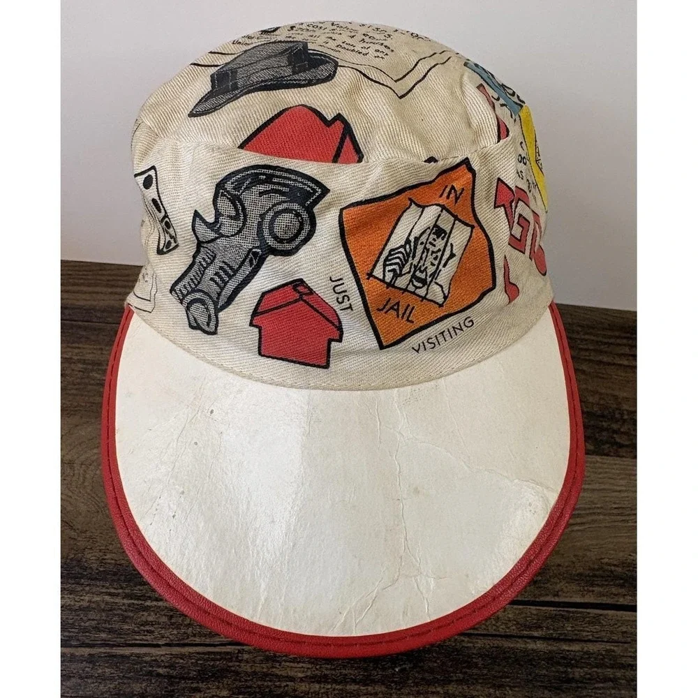 McDonald's Employee Monopoly Hat Cap Boardwalk Tokens Hotels Railroad