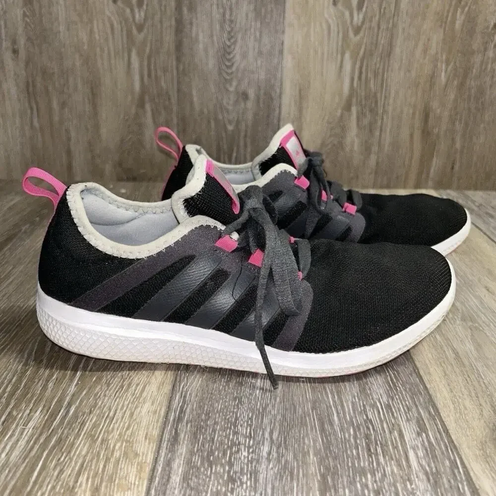 Adidas Fresh Bounce Women’s US Size 9.5 Sneaker Shoes W AQ7793 Black Grey Pink