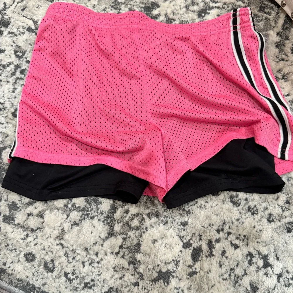 Justice Pink Mesh Athletic Shorts