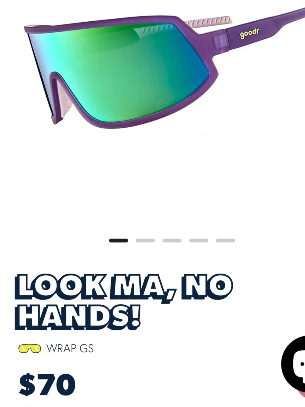 Goodr Look Ma, No Hands! Sunglasses - Purple/Multi