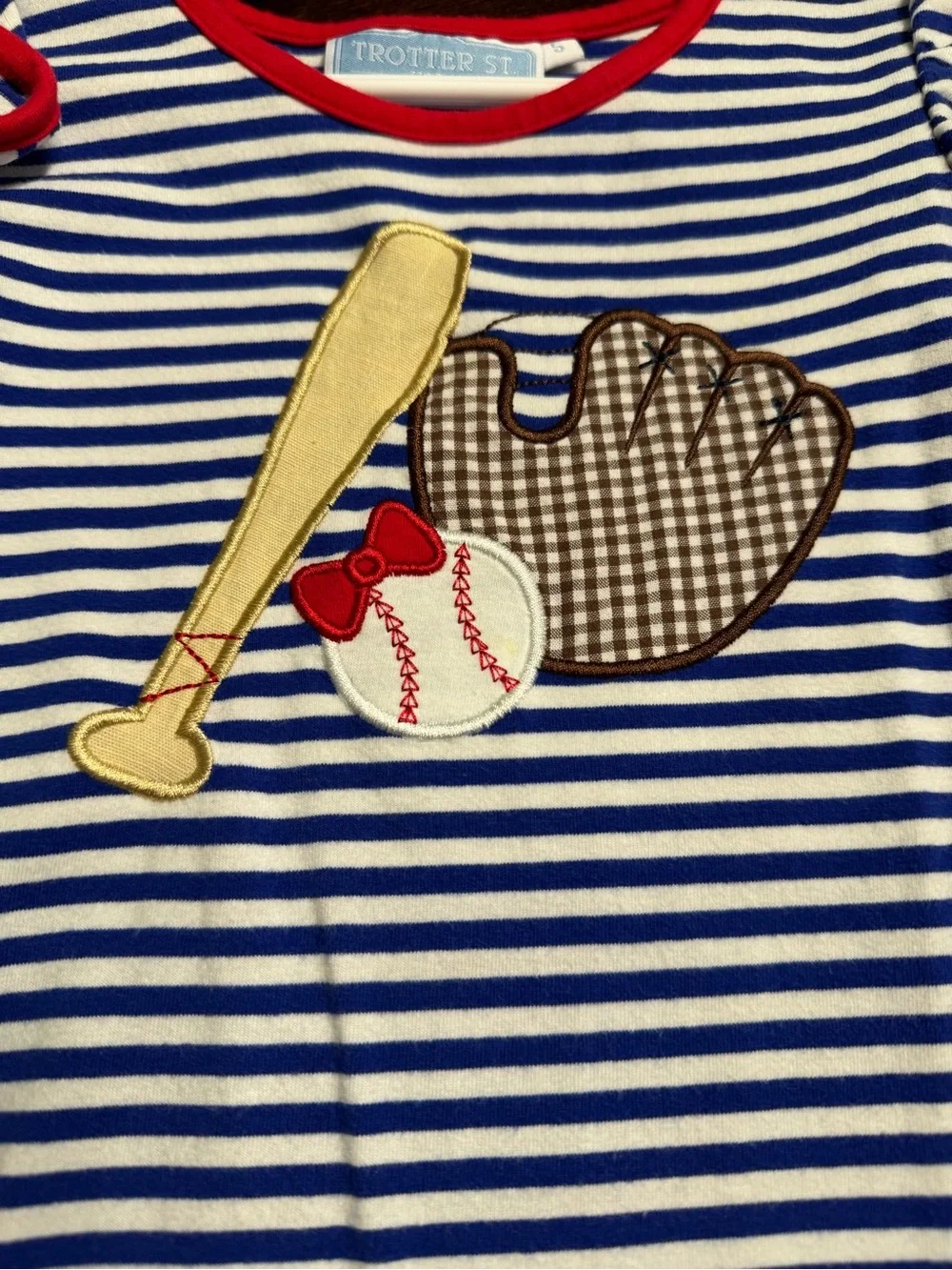 Trotter Street Kids baseball appliqué