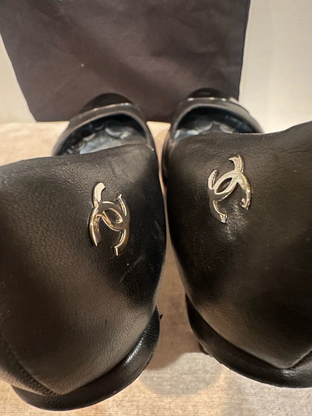 CHANEL black patent