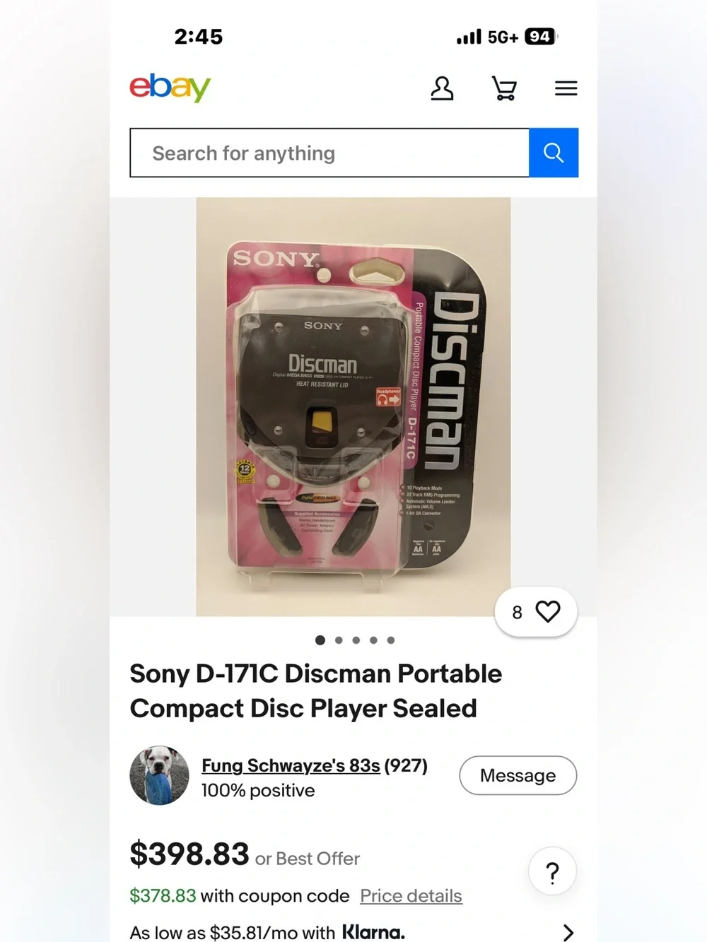 Sony discman portable