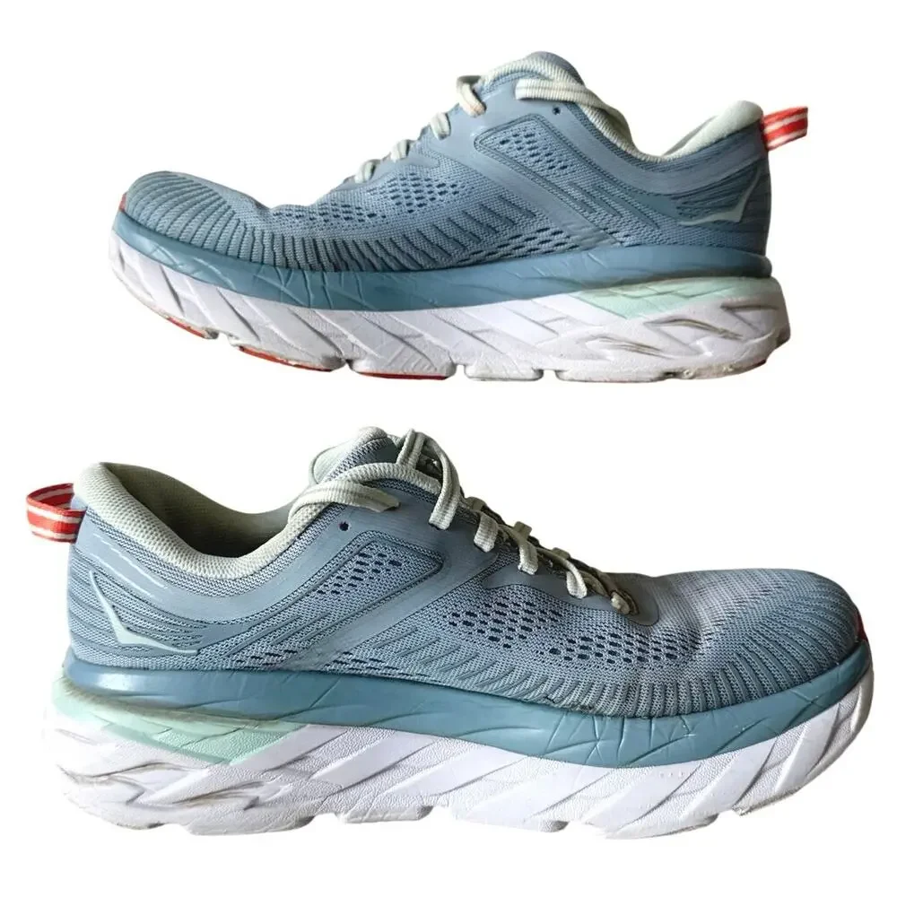 Hoka One One Womens Bondi 7 1110519 BFBG Blue Running Shoes Sneakers Size 6.5