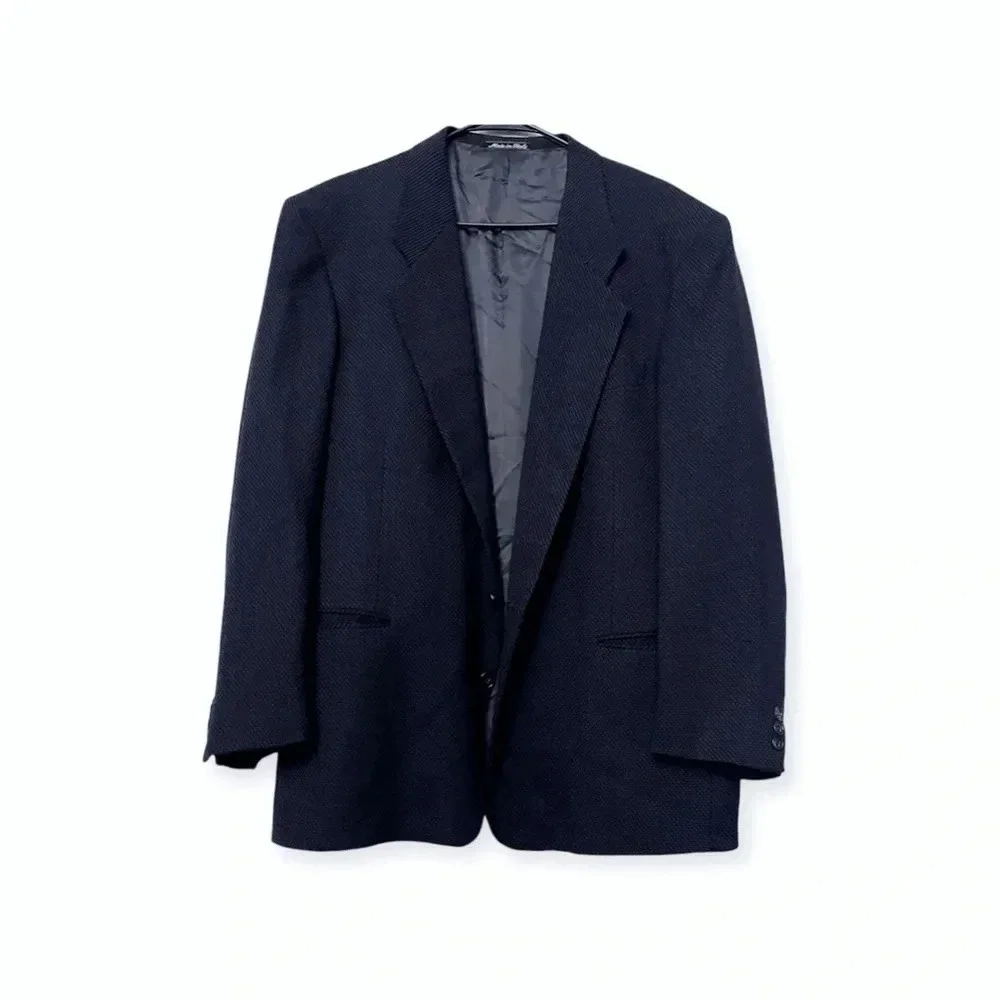 MANI by Giorgio Armani wool navy blazer career party office designer luxury