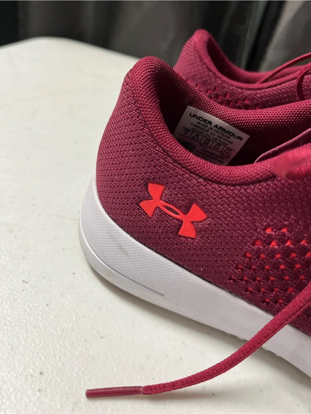 Under Armour maroon lace