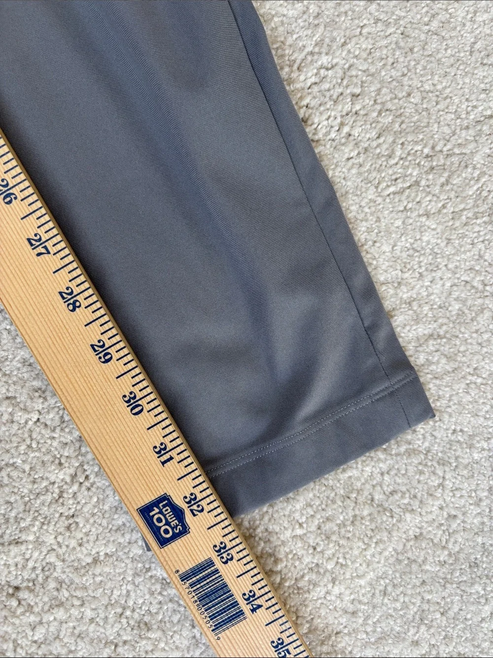 Lululemon ABC Warpstream Slim Fit Pants Golf Chino LM5AQZS Gray Mens Size 30