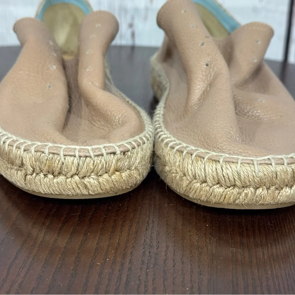 Rag & Bone New York Tan Slouchy Leather & Espadrilles Loafer Flat women’s 7 EUC