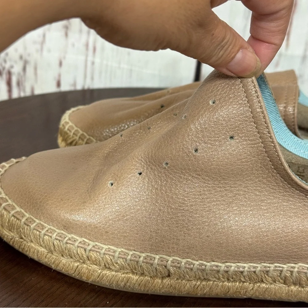 Rag & Bone New York Tan Slouchy Leather & Espadrilles Loafer Flat women’s 7 EUC