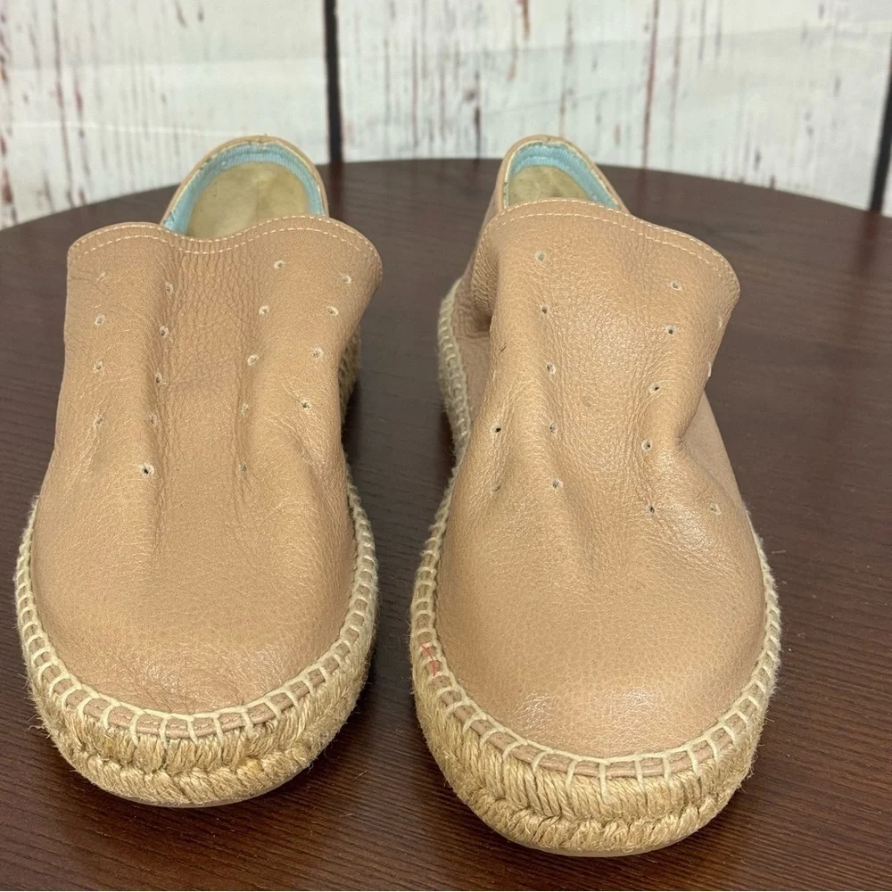 Rag & Bone New York Tan Slouchy Leather & Espadrilles Loafer Flat women’s 7 EUC