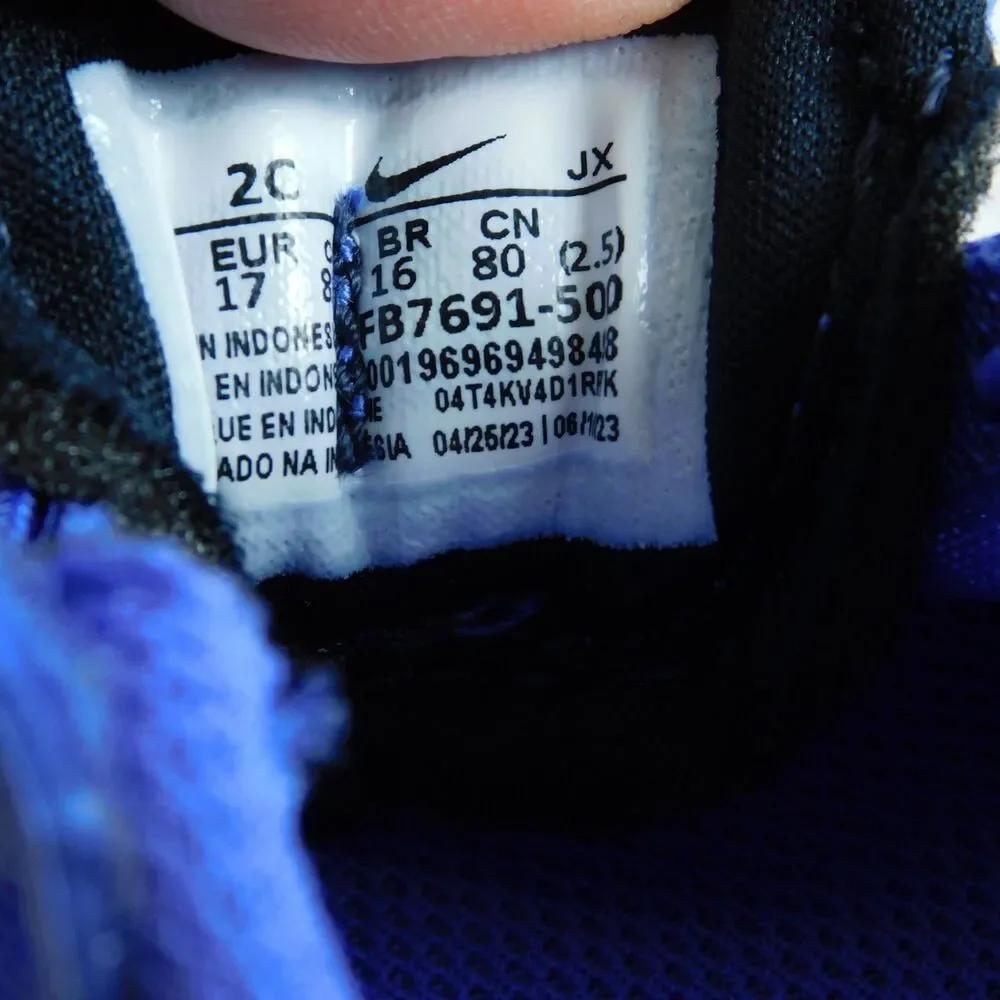 Nike Revolution Sneakers Shoes 2C Ultramarine/Lime Toddler's purplish color EUC
