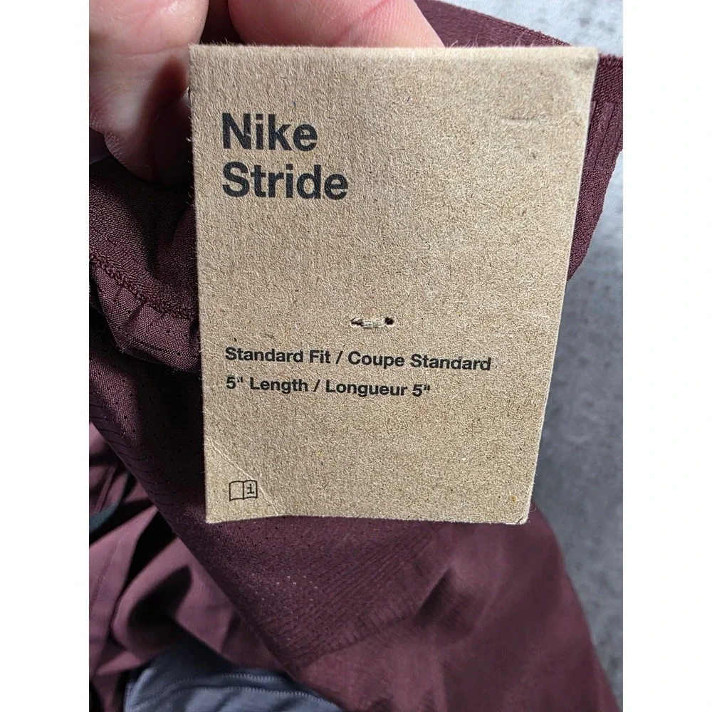 Nike Stride Running Shorts Mens 2XL Burgundy 5