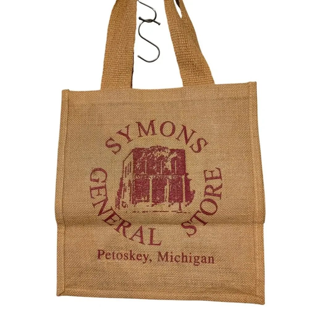 Symons General Store Petoskey Michigan Jute Shopping Bag Sustainable