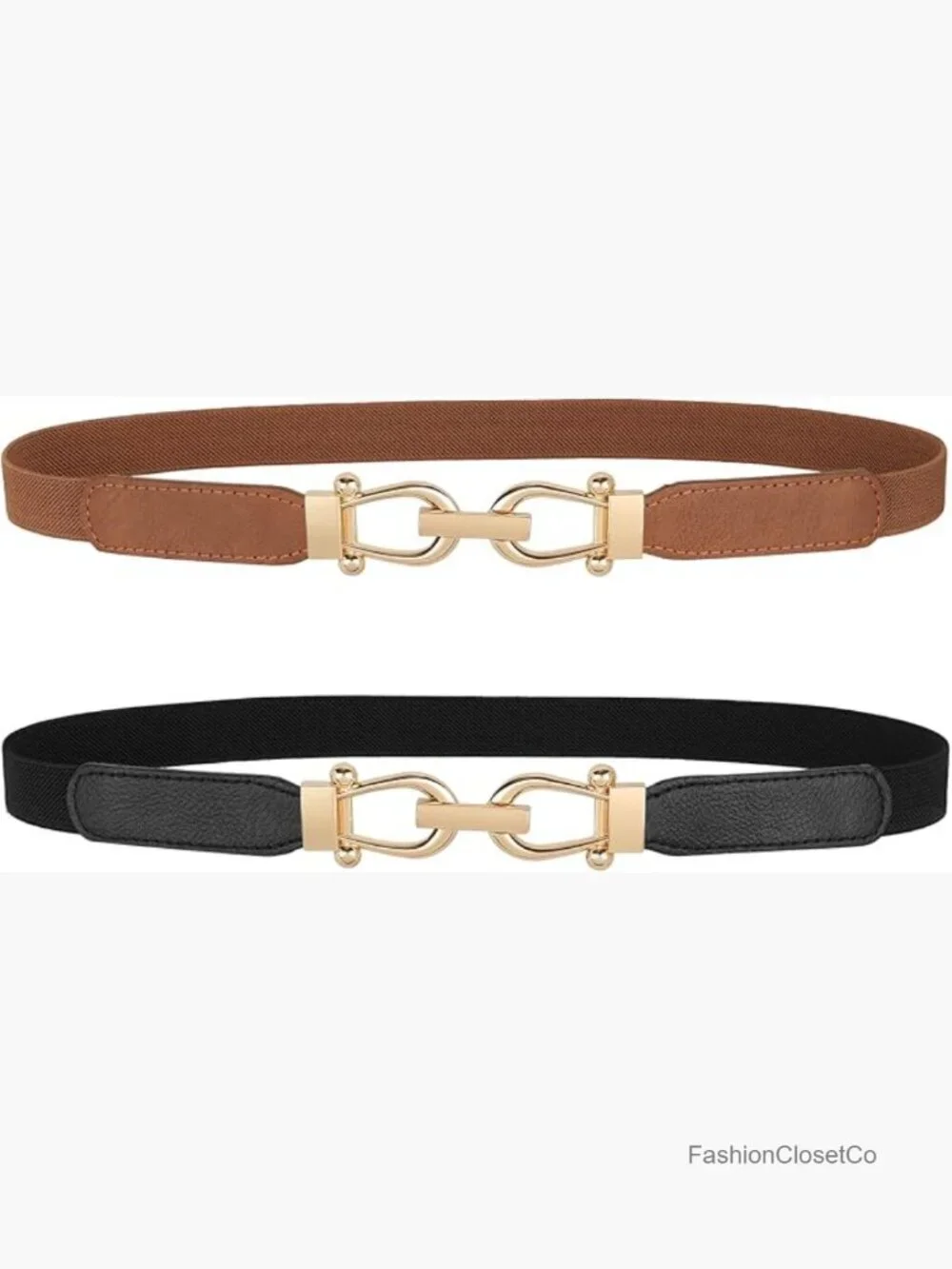 Skinny Elastic Stretch Belt for Dresses - Retro Vintage Waist Belt