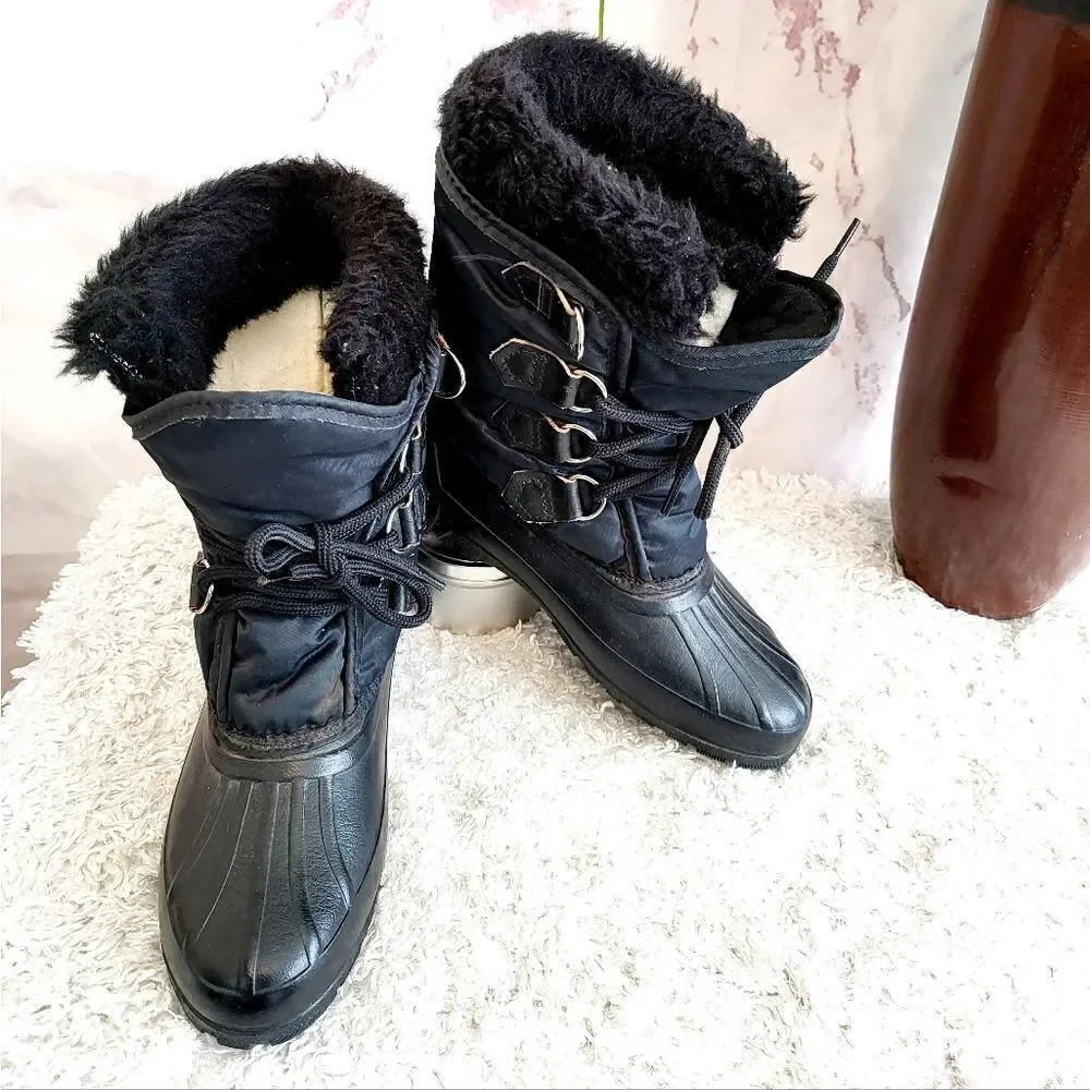 Sorel waterproof duck boots with warm wool lining