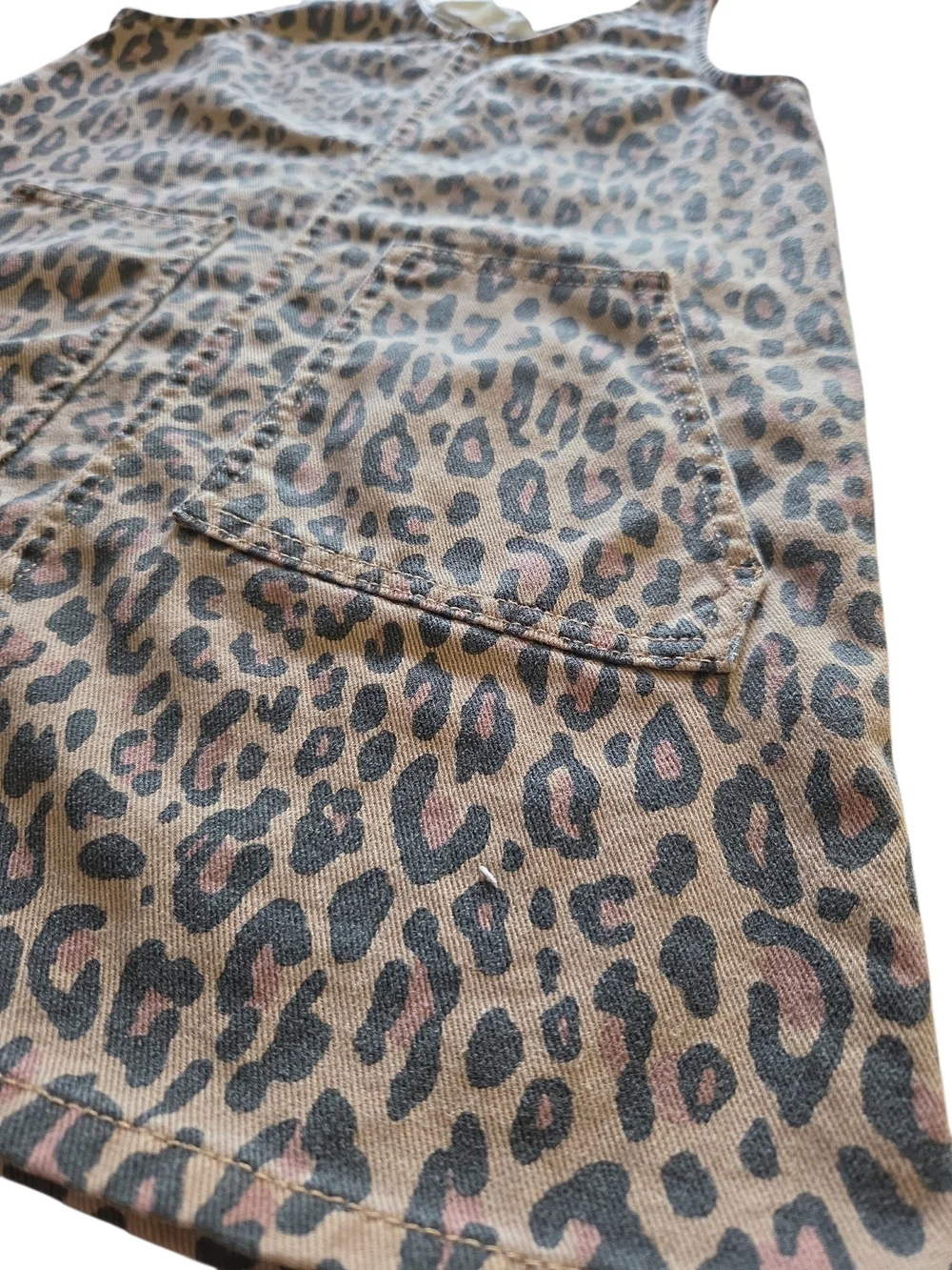 H&M Taupe and Black Leopard Print Dress