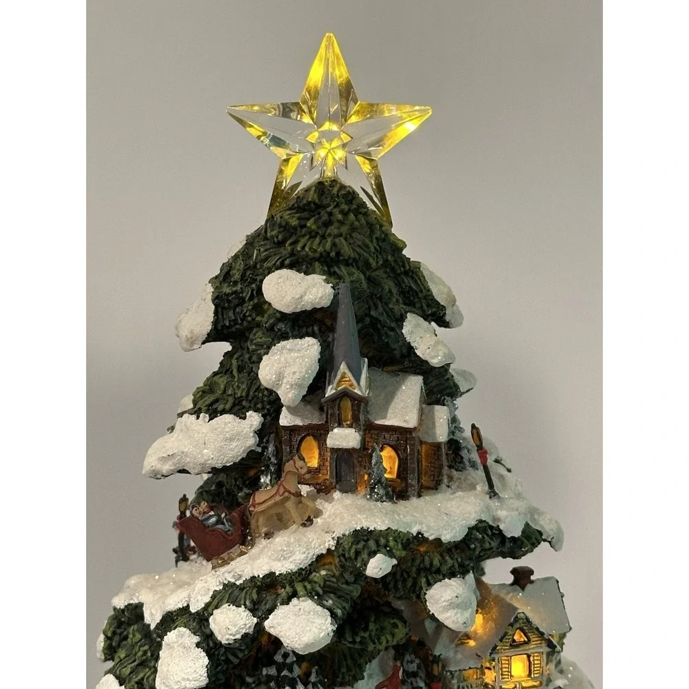 2004 Thomas Kinkade Village Christmas Illuminated Tree 15