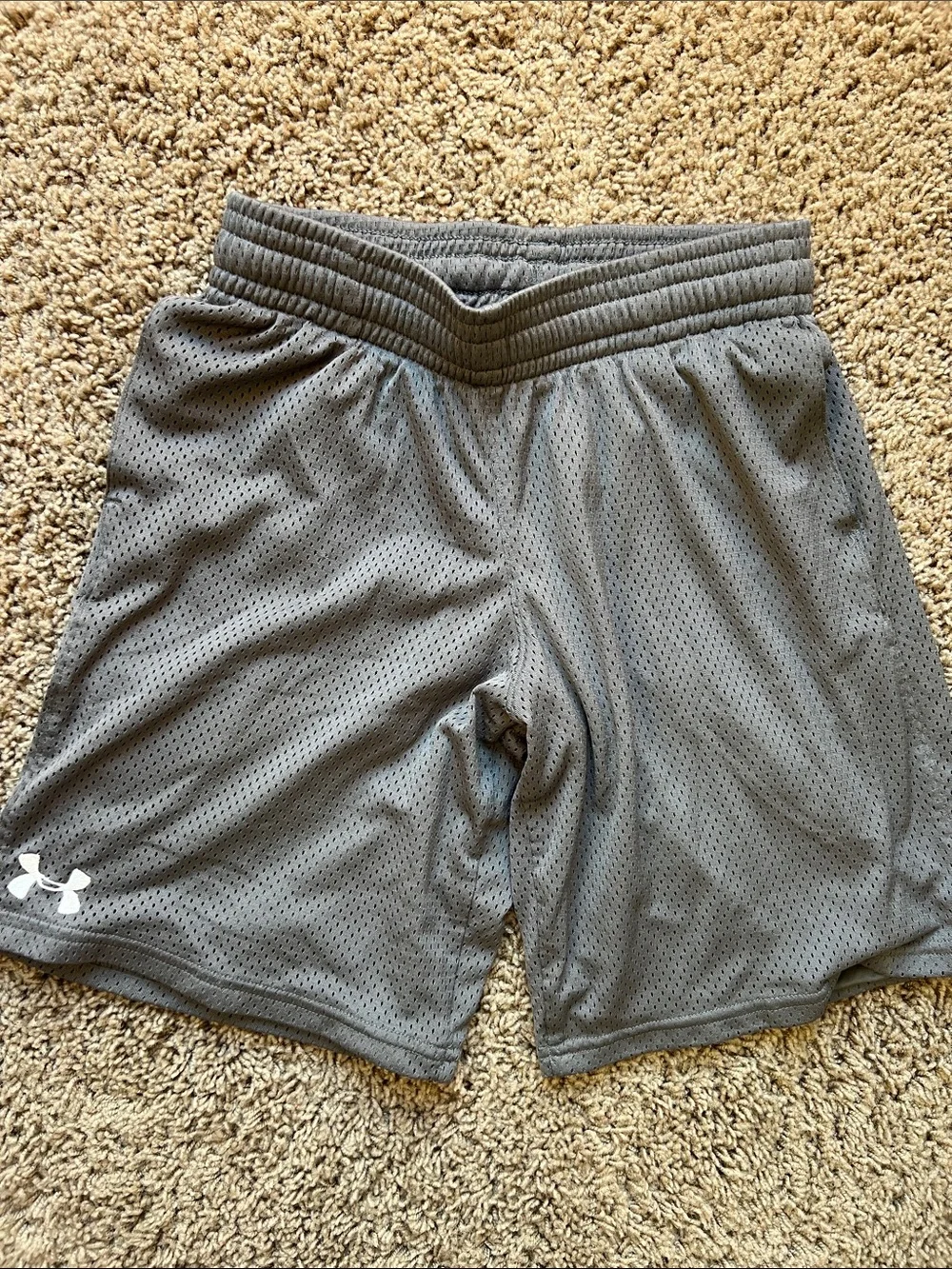 Under Armour Boys Medium Dark Gray Athletic Shorts