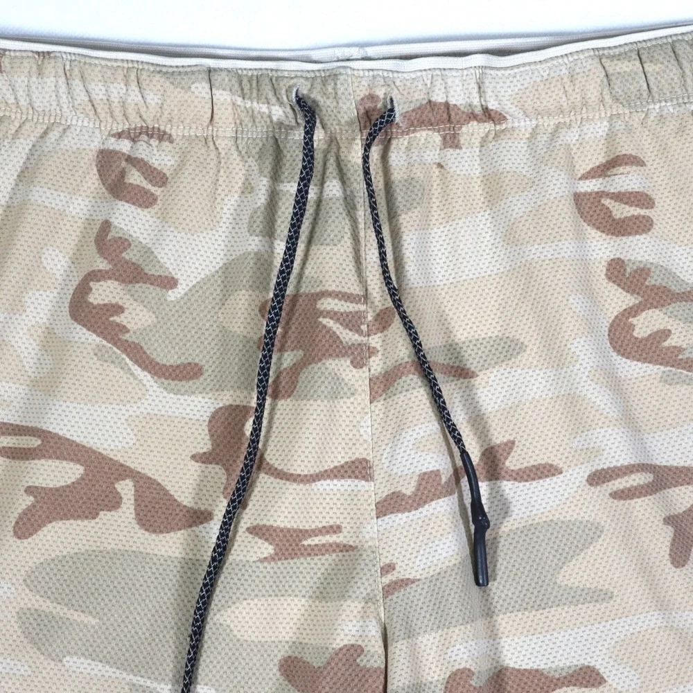 ASRV Training Shorts Mens Medium Tan Camo Mesh Unlined Athletic Gym DSG-0155