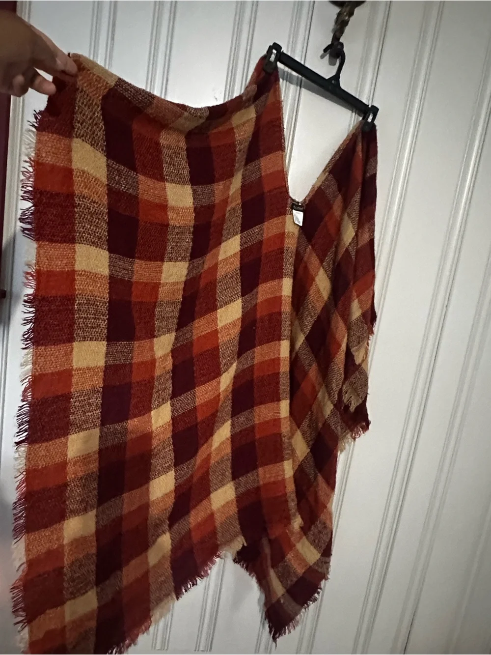 chatties plaid poncho