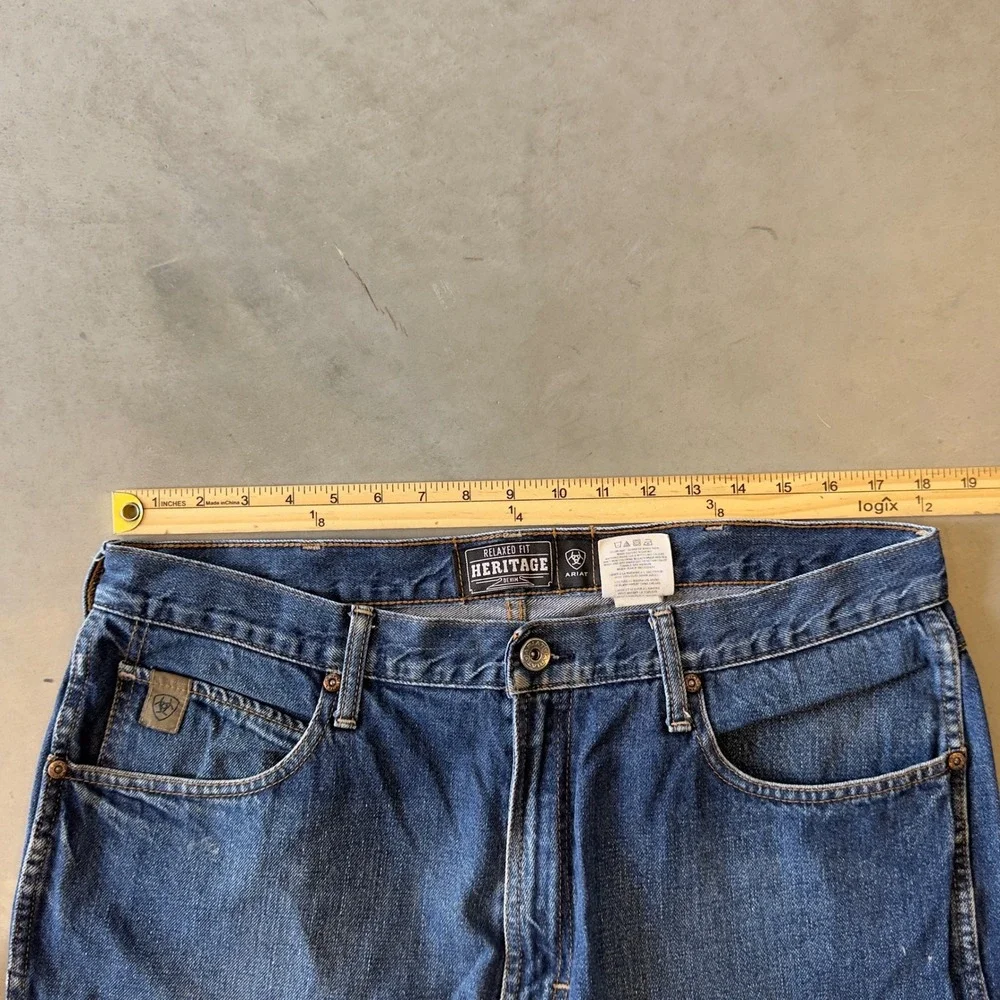Ariat Heritage Relaxed Fit Jeans Mens 36x30 Blue Denim Straight Leg Workwear