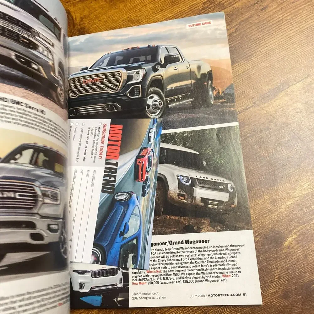 Motor Trend magazine 2018