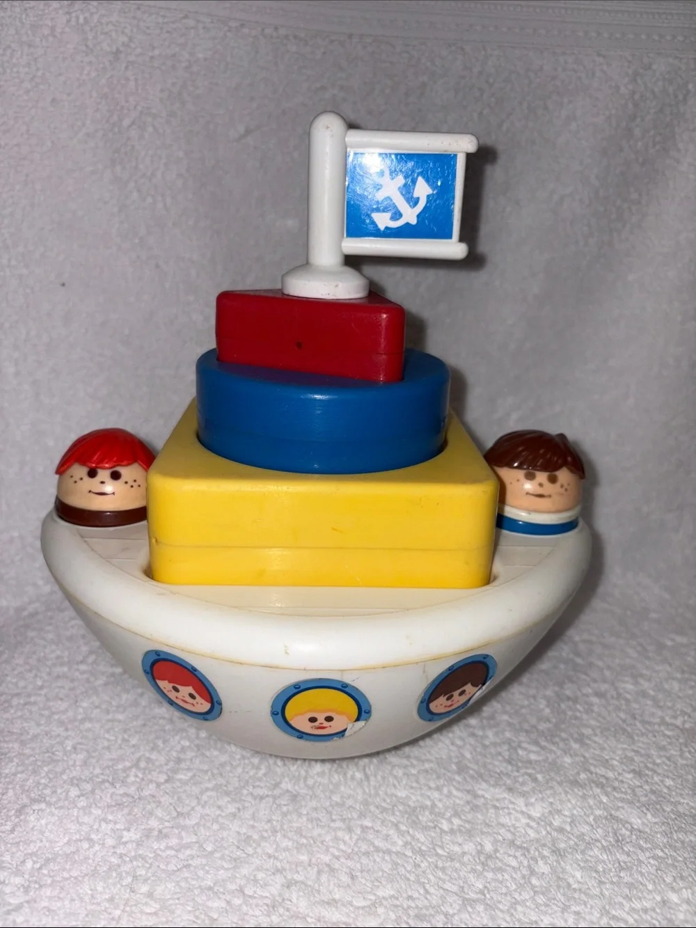 Little tiles Stacking Boat Shape Sorter Toy vintage