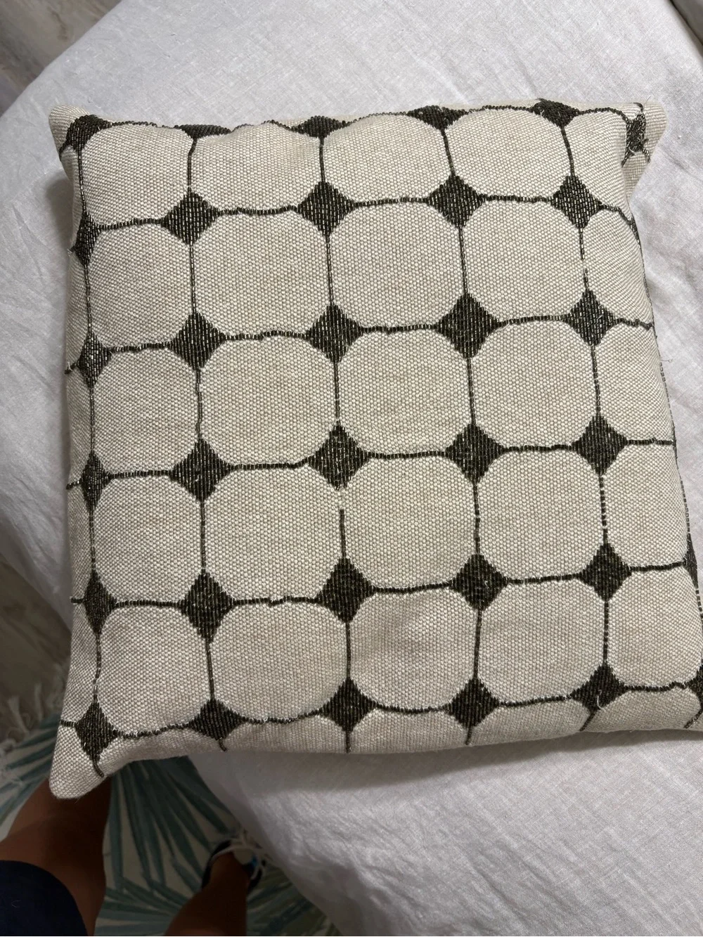 Pottery Barn beaded pillow case