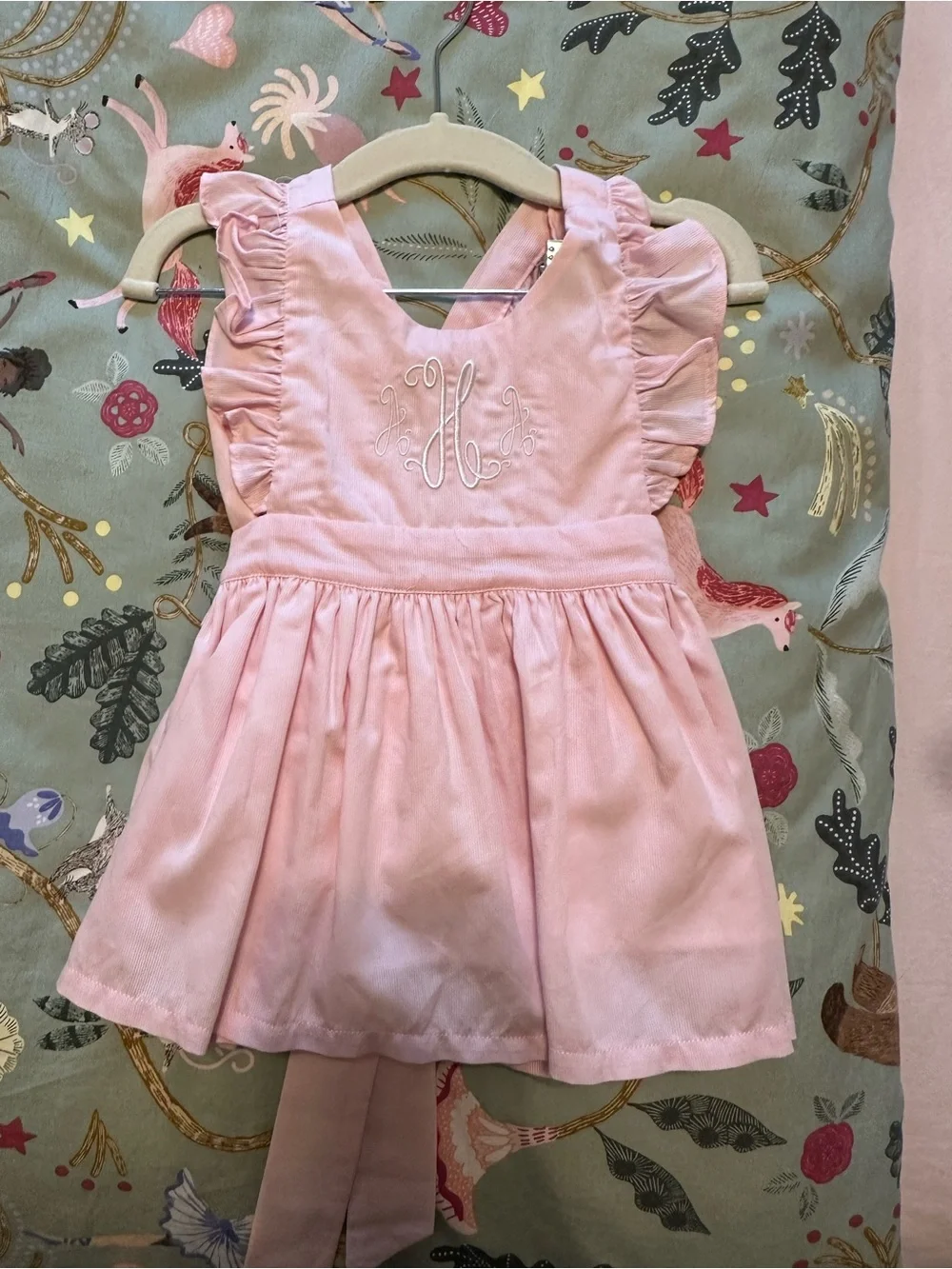 Smockingbird white embroidery