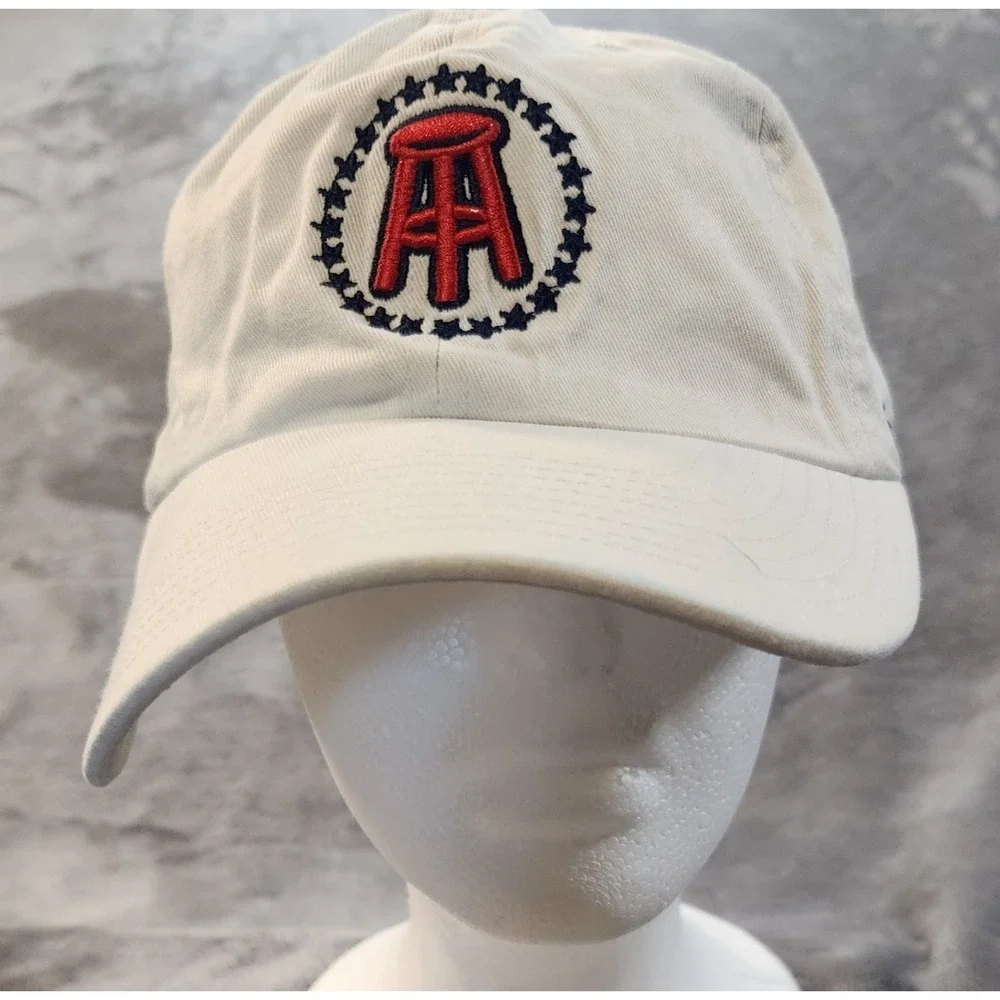 Barstool Sports Hat Mens White '47 Clean Up Dad Logo