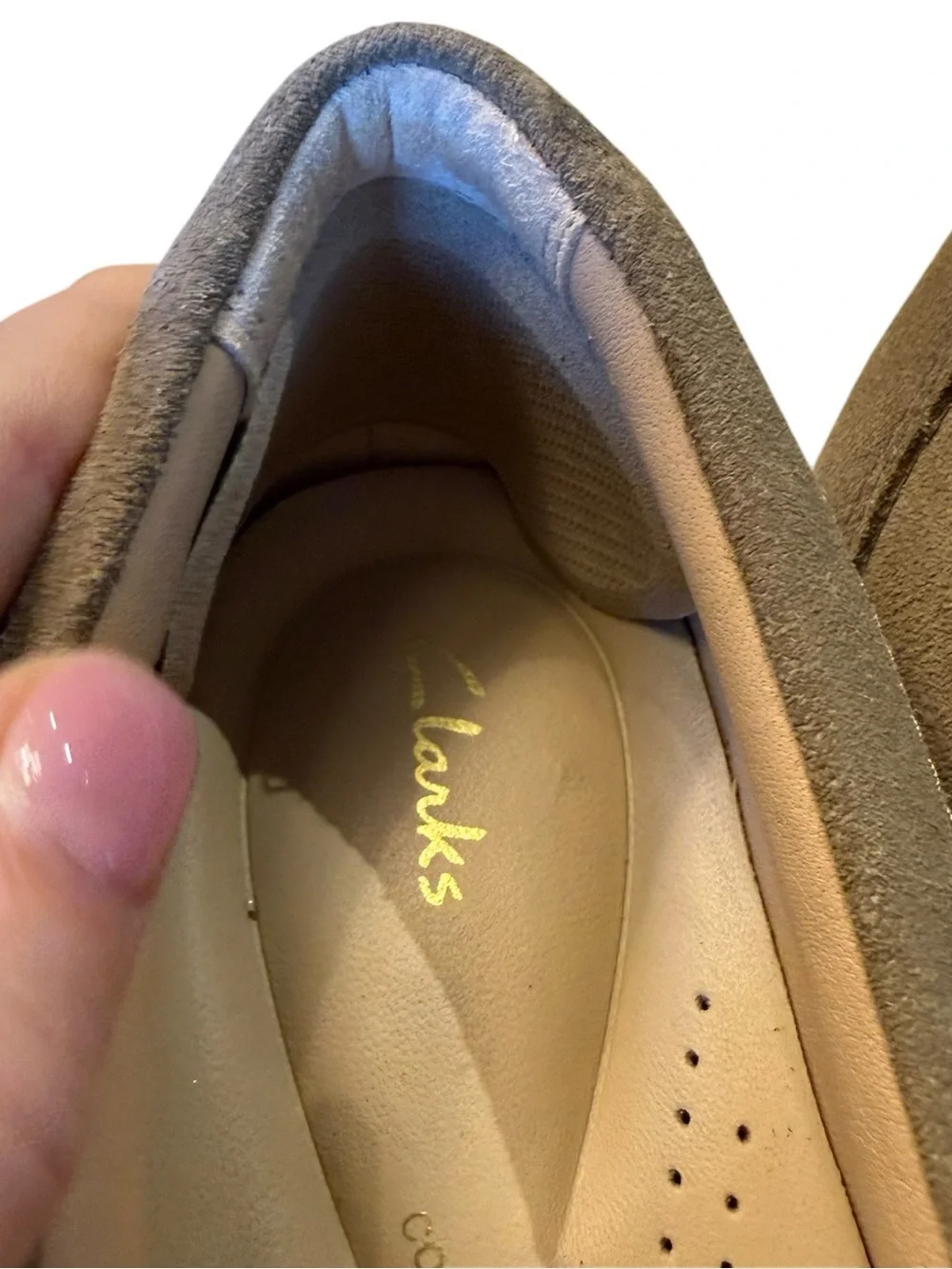 Clarks womens refined suede