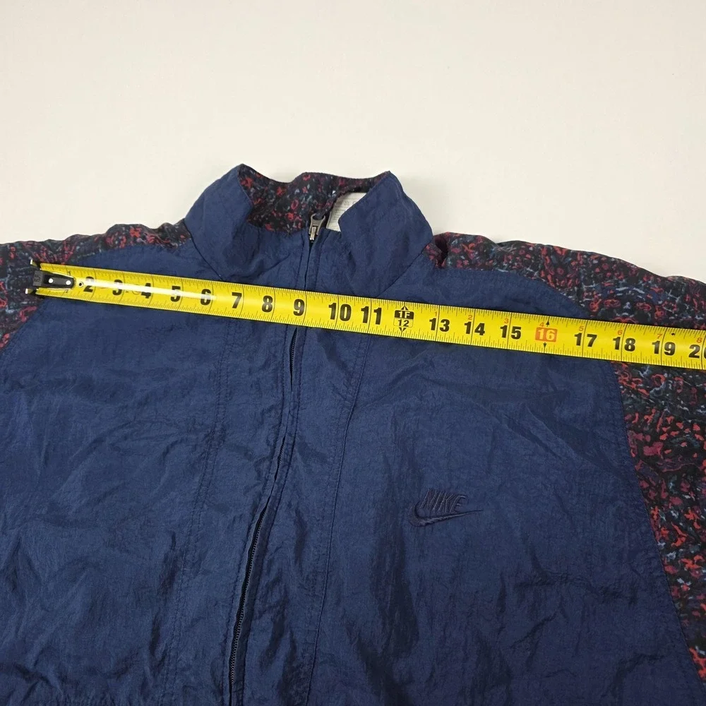 VTG 90s Nike Jacket Mens XL Blue Red Full Zip Colorblock Windbreaker Retro