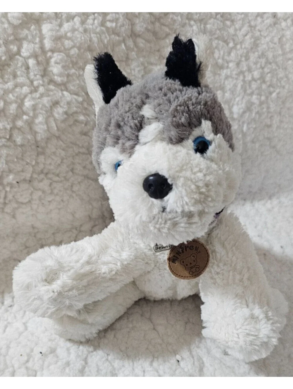 Ming Ren Husky Dog Plush Toy Bean Bag Stuffed Animal 5