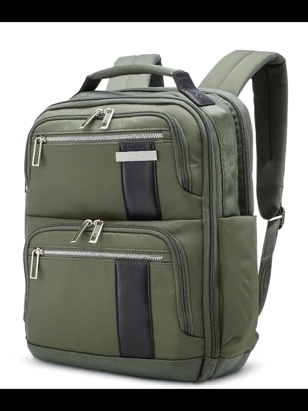 Samsonite Olive Green Backpack with Black Accent - Travel & Work 14.1