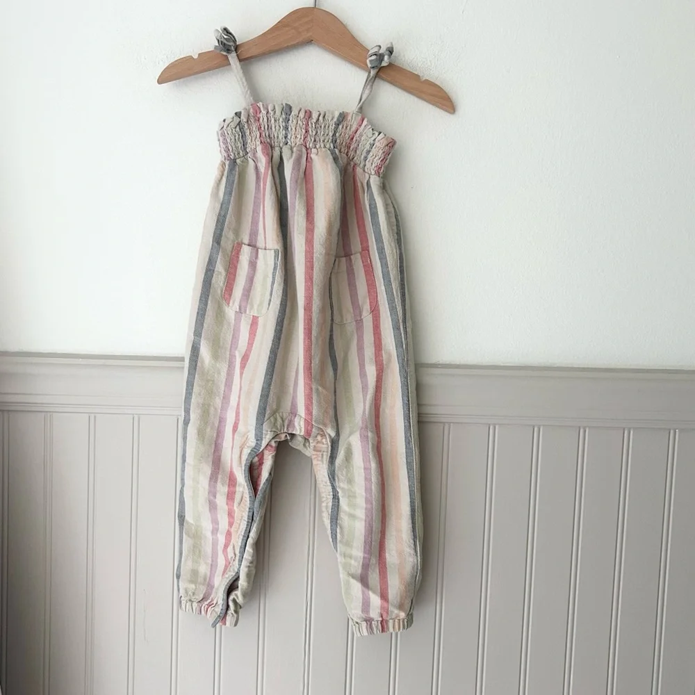 Old Navy 18-24 Months Multicolor Striped Kids Smocked Romper