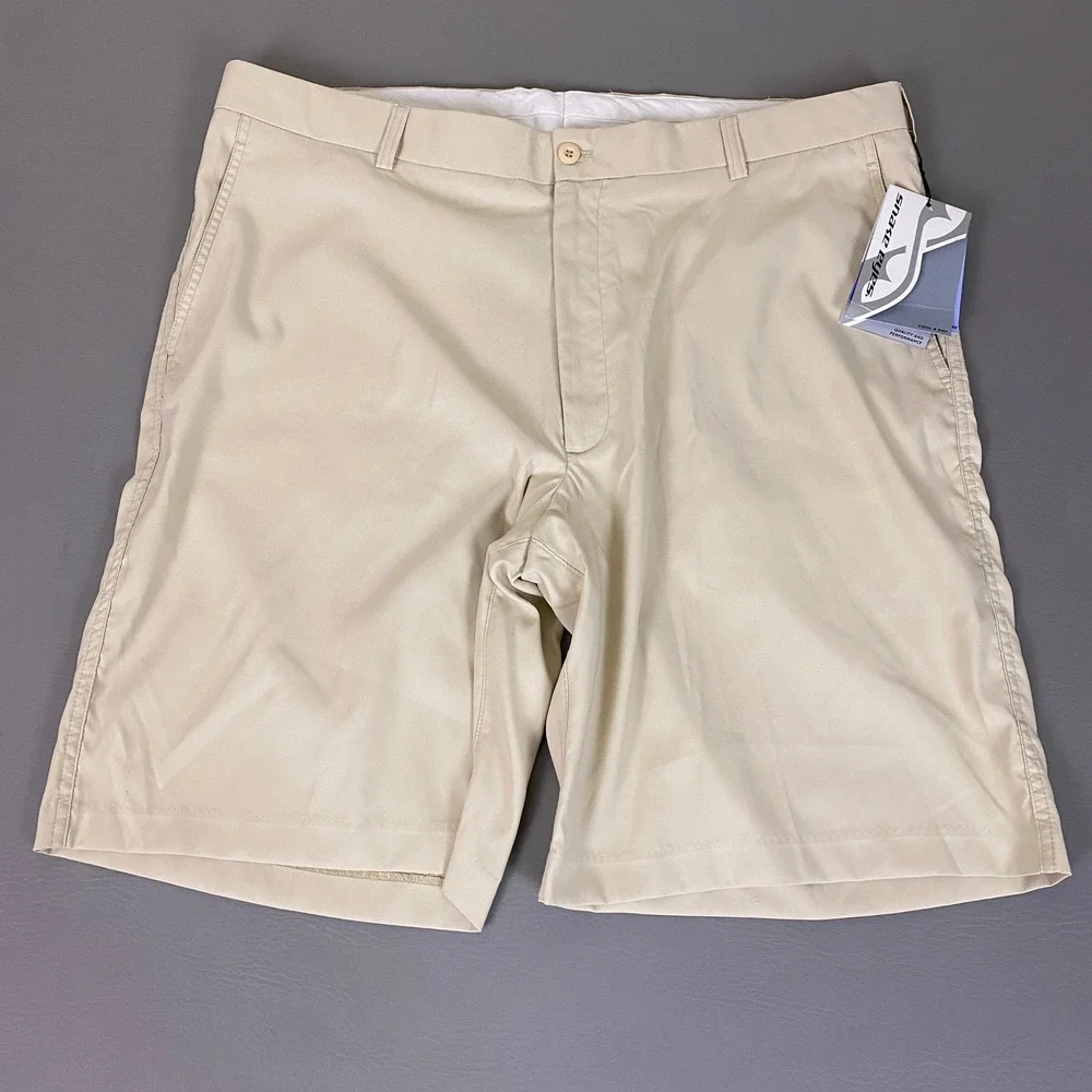 Snake Eyes Golf Shorts Mens Size 42 Khaki Beige Cool & Dry Performance New NWT**